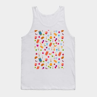 Honey and Apple Happy Rosh Hashanah, Shana Tova! Autumn New Year Jewish Holiday pattern Tank Top